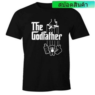 เสื้อแขนสั้น เสื้อยืดผ้าหนา แขนสั้น เสื้อยืด พิมพ์ลาย The Godfather The Godfather สําหรับผู้ชาย