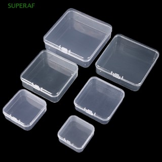 Superaf ขายดี กล่องเก็บเครื่องประดับ ต่างหู แหวน สร้อยคอ แบบใส กันฝุ่น ขนาดเล็ก 5 ชิ้น