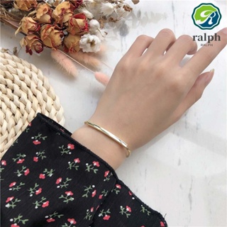 Ralph สร้อยข้อมือ โลหะผสม สีทอง เรียบง่าย ปรับได้ สไตล์เกาหลี มินิมอล เครื่องประดับ ของขวัญ สําหรับผู้หญิง