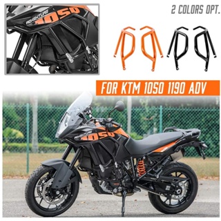 กรอบกันชนเครื่องยนต์ สีดํา สําหรับรถจักรยานยนต์ KTM 1050 1090 1190 Adventure ADV R 2013-2019