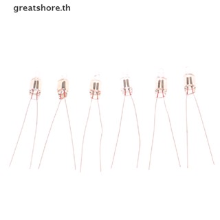 Greatshore หลอดไฟนีออน 5 มม. 5X13 มม. 220v สีแดง 20 ชิ้น TH