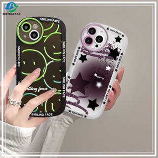 เคสโทรศัพท์มือถือ TPU นิ่ม ลายหน้ายิ้ม และดาว สําหรับ Redmi 12 Note 11S 11 Pro Redmi 10C 10A 9C 9T 9A Note 10 5G Note 10S Note 9 Pro 9S Note 8 Pro Note7 Poco M3 X3 Pro NFC M5S