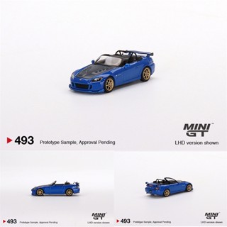 โมเดลรถยนต์ อัลลอย ประดับไข่มุก สีฟ้า ขนาดเล็ก GT 1:64 S2000 AP2 Mugen Monte Carlo 493