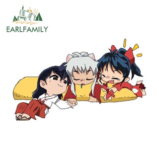 Earlfamily สติกเกอร์ Inuyasha ป้องกันรอยขีดข่วน ขนาด 13 ซม. x 8.0 ซม. สําหรับติดตกแต่งรถยนต์ รถบรรทุก