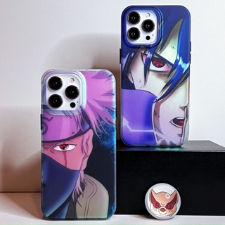 เคสโทรศัพท์มือถือ ลายการ์ตูนนารูโตะ Kakashi Sasuke เนื้อแมตต์ สําหรับ iPhone 11 12 13 14 Pro Max