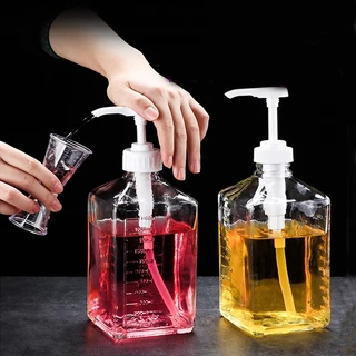 พร้อมส่ง ขวดใส่น้ำเชื่อม 1600 ml ขวดปั๊มไซรัป ขวดพลาสติกปั้มน้ำเชื่อม ขวปั้มน้ำเชื่อม ความจุสูง