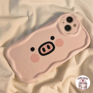 เคส TPU นิ่ม ปิดด้านหลัง กันเหงื่อ ลายหมูน่ารัก สีชมพู แวววาว สไตล์เกาหลี IP 14 Pro Max IP 11 เข้ากันได้กับ IP 12 11 Pro Max X XS