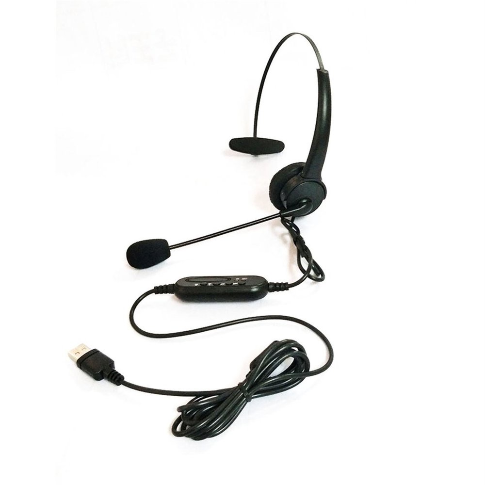 ชุดหูฟัง USB ไมโครโฟน หมุนได้ ปรับระดับได้ หูฟังตัดเสียงรบกวน Call Center ชุดหูฟัง หูฟังสำหรับแล็ปท็อปพีซี