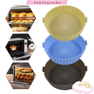 💮LANFY💮 Cooking Tool Air Fryer Silicone Pot Non Stick Double-sided AirFryer Accessories Oven Pizza Plate Bread Fried Chicken Replacement Liners Multifunctional Grill Pot Tray Baking Basket/Multicolor