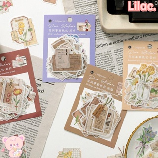 Lilac สติ๊กเกอร์ลายดอกไม้ Diy สําหรับติดตกแต่งสมุดภาพอัลบั้มภาพสมุดไดอารี่ 30ชิ้น