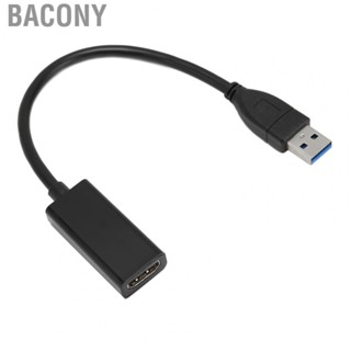 Bacony Video Adapter  5Gbps High Speed Black Mirror Mode Extended Mode Plug and Play USB3.0 To HD Multimedia Interface Adapter  for Corporate Training