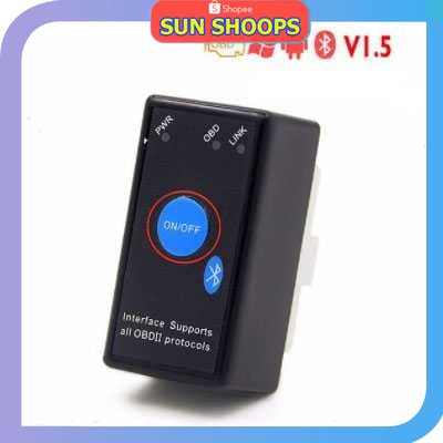 SUN SHOOPS - HH บลูทูธวินิจฉัยรถยนต์ OBD2 V1.5 AERM010 - ELM327