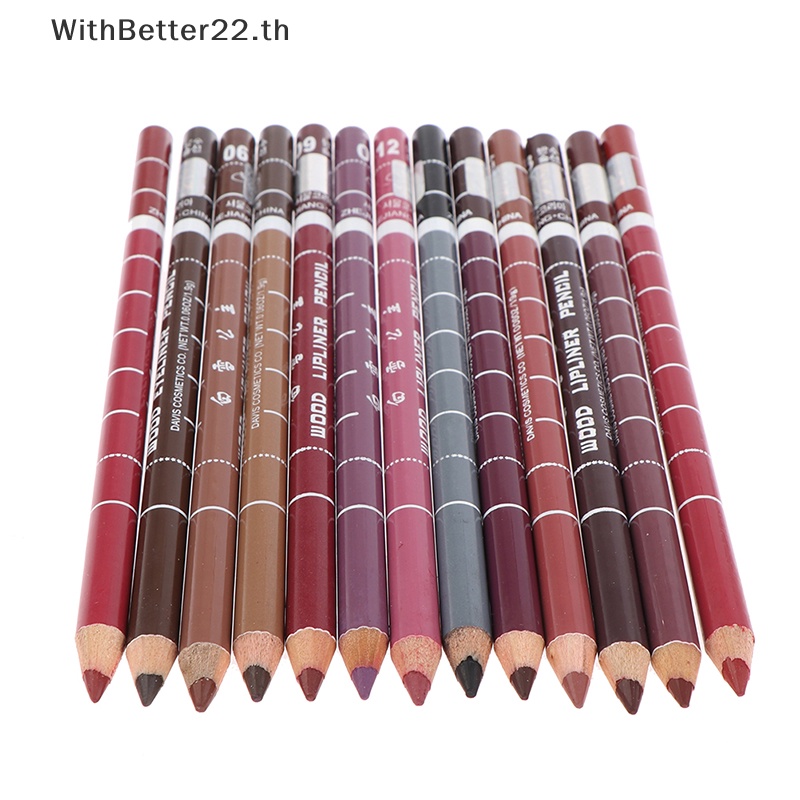 Withbetter ดินสอเขียนขอบปาก แบบไม้ กันน้ํา 1 ชิ้น