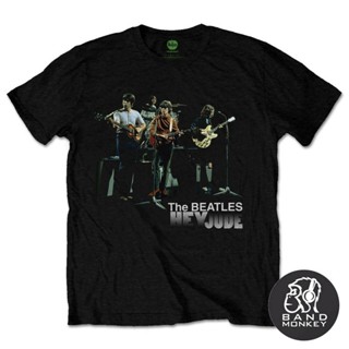 【hot sale】เสื้อยืดแขนสั้นลําลอง คอกลม พิมพ์ลาย Beatles Hey Jude Version 2 สีดํา สําหรับผู้ชาย