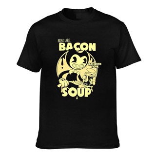 GILDAN เสื้อยืด ผ้าฝ้าย พิมพ์ลาย Bendy And The Ink Machine Briar Label Bacon Soup คุณภาพดี