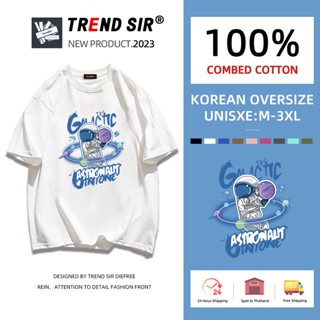 ⚡พร้อมส่ง⚡️เสื้อยืด oversize cotton 100 เสื้อยืดคอกลม ทรงหลวมเสื้อยืดโอเวอร์ไซส์เสื้อโอเวอร์ไซส์น่ารักมี7สี M-3XL