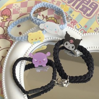 SANRIO สร้อยข้อมือ จี้รูปหัวใจ และ Cinnamoroll Kuromi น่ารัก แฟชั่นคู่รัก สไตล์เกาหลี สําหรับผู้หญิง