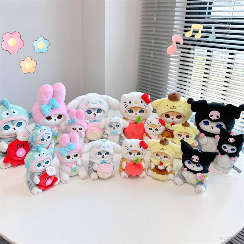 Ns3 Sanrio x Mofusand ตุ๊กตาแมว Kuromi Melody Cinnamoroll ของเล่นสําหรับเด็ก