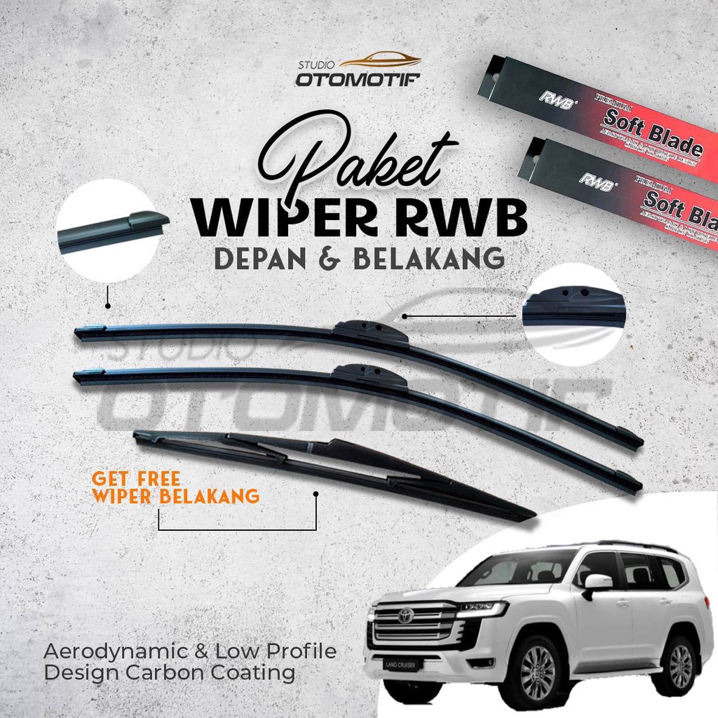 BUNDLING RWB SOFT WIPER LAND CRUISER LC300 LC 300 3 ชิ้น