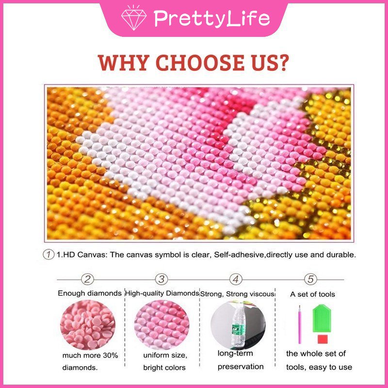 PL การ์ตูน Mickey Mouse Minnie ตัวอักษร 5D เพชรจิตรกรรมชุดคริสตัล Cross Stitch Full Diamond Home Wall ตกแต่ง 30x30 ซม./40x40 ซม./50X50 ซม. - รูปที่ 5