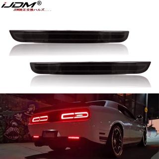 Ijdm ชุดไฟตัดหมอก LED 3D สะท้อนแสง ติดกันชนหลัง สําหรับ 2015 2016 2017 2018 2019 Dodge Challenger