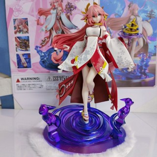 โมเดลฟิกเกอร์ PVC รูปปั้นอนิเมะ Genshin Impact Figure Yae Miko ขนาด 24 ซม. สําหรับตกแต่งโต๊ะ