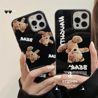 เคสโทรศัพท์มือถือ TPU นิ่ม แบบป้องกัน พิมพ์ลายหมี สีแคนดี้ สําหรับ IPhone 14 13 12 11 Pro Max SE2020 X XR Xs Max 7 8 6 6s Plus