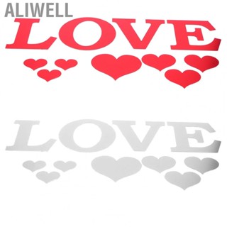 Aliwell Mirror Wall  Heart Shape DIY Wall Decal Bedroom Living Room Decor