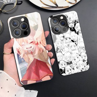 เคสโทรศัพท์มือถือกระจกนิรภัย แบบแข็ง ป้องกันกล้อง ลายการ์ตูนอนิเมะ Spy Family Anya Forger สําหรับ iPhone 14 Pro Max 13 12 11 X XR Xs 7 8 SE 2022