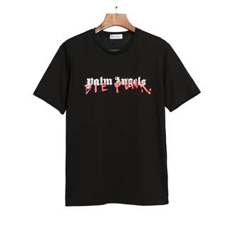 เสื้อยืดแขนสั้น พิมพ์ลาย Palm Angels Die Punk สําหรับผู้ชาย ไซซ์ S - 4XL