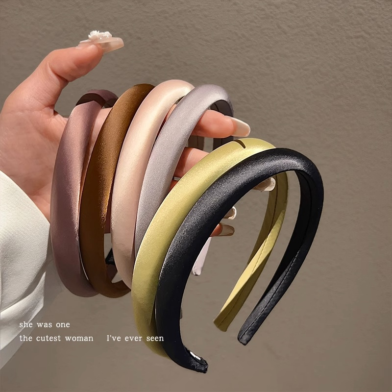Simple Design Dairy Dressup ที่คาดผมฟองน้ําสูงเครื่องประดับผมผ้าโพกศีรษะสําหรับผู้หญิง