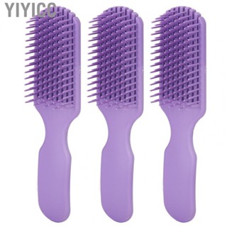 Yiyicc 3pcs Hair Brush Set Hair Brush With Hollow Wide  Purple Hairbrush With