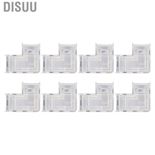 Disuu 8pcs L Shaped  Light Strip Connectors 4 Pin 10mm Wide Right Angle