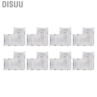 Disuu 8pcs L Shaped  Light Strip Connectors 4 Pin 10mm Wide Right Angle