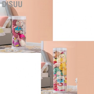 Disuu Stuffed Toy Storage Bucket PET Transparent Dust Proof Easy Operation Stable Toy Storage Tool