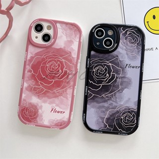 Lwy เคสโทรศัพท์มือถือแบบนิ่ม ลายดอกกุหลาบ สําหรับ Oppo A17 A54 A16 A16s A16K A16e A15 A15s A35 A12 A12e A3s AX5 A5s A7 A31 2020 A9 2020 A5 2020 A92 A52 A53 A33 F11 A9 F9 A83 A57 A55 A1K