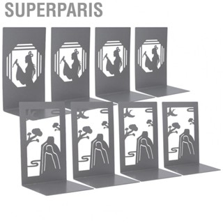 Superparis Metal Bookends  Ends Rounded Edge for Office for Desktop for Study Room