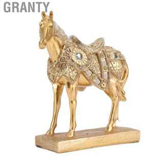 Granty Horse Figurine Decoration  Gold Resin Horse Standing Statue