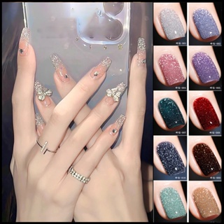 สีเจล 7.3มล. สีเจลแฟลชไดมอนด์กลิตเตอร์ รุ่น ยาทาเล็บเจล Frash Diamond Nail Polish เจลยูวี สีแฟลช สีเจลแฟลช