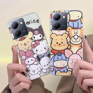 พร้อมส่ง ใหม่ เคสโทรศัพท์มือถือ ซิลิโคนนิ่ม ใส บางมาก กันกระแทก ลายเสือน่ารัก KT สําหรับ VIVO Y36 5G 4G 2023 Y36 4G 5G