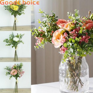 【Good】Artificial Rose Bunch 1* Champagne Height 38cm Pink Excellent For Home【Ready Stock】