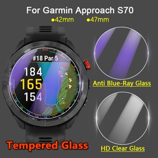 ฟิล์มกระจกนิรภัยกันรอยหน้าจอ สําหรับสมาร์ทวอทช์ Garmin Approach S70 42 มม. 47 มม. 2.5D 9H