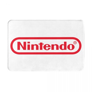 พรมเช็ดเท้า ผ้าสักหลาด กันลื่น ลายโลโก้ Nintendo ขนาด 16x24 นิ้ว แบบแห้งเร็ว สําหรับห้องน้ํา พร้อมส่ง