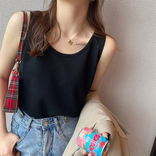 🍒Bee🍒 สลิงขนาดเล็ก เสื้อกั๊ก ผู้หญิง ขนาดพลัส หลวม แขนกุด ท็อปส์🍒(จัดส่ง 24 ชั่วโมง)🍒