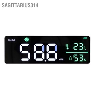  Sagittarius314 เครื่องวัดระดับเสียงแบบแขวนผนัง 11 นิ้วจอแสดงผล LED ขนาดใหญ่เครื่องวัดความชื้นอุณหภูมิสำหรับห้องเรียน