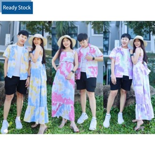 เสื้อเชิ้ตแขนสั้นลําลอง ลายหินอ่อน สไตล์ฮาวาย อินเทรนด์ สําหรับผู้ชาย และผู้หญิง #ชุดครอบครัว #ชุดเดรสคู่รัก #Sea ชุดเดรส สําหรับเดินทาง ❤