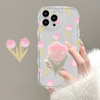 เคสมือถือ TPU ลายดอกทิวลิป สําหรับ Realme C55 10 C30 C31 C33 C35 C30S C21Y C25Y C11 2021 C15 C25 C17 C12 C3 C2 8i 7i 5 5i 6i 7 Pro Narzo 50A Prime 20 Pro