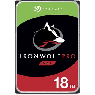 Seagate IronWolf Pro ฮาร์ดไดรฟ์ภายใน NAS 18TB (3.5 นิ้ว 7200RPM SATA III 6Gb/s CMR 256MB Cache)