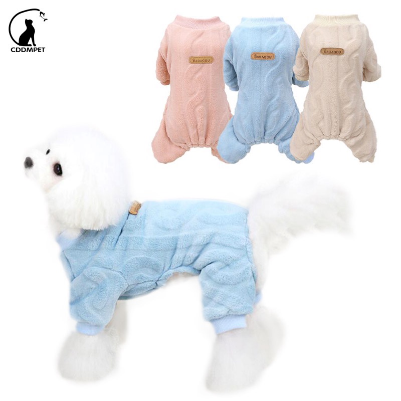 【CDDMPET】ชุดนอนจั๊มสูท ให้ความอบอุ่น ขนาดเล็ก กลาง เหมาะกับฤดูหนาว สไตล์ฝรั่งเศส สําหรับสัตว์เลี้ยง