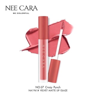 ❤️❤️ เวลเวท แมท ลิป เกรซ NEE CARA Velvet Matte Lip Glaze   4กรัม